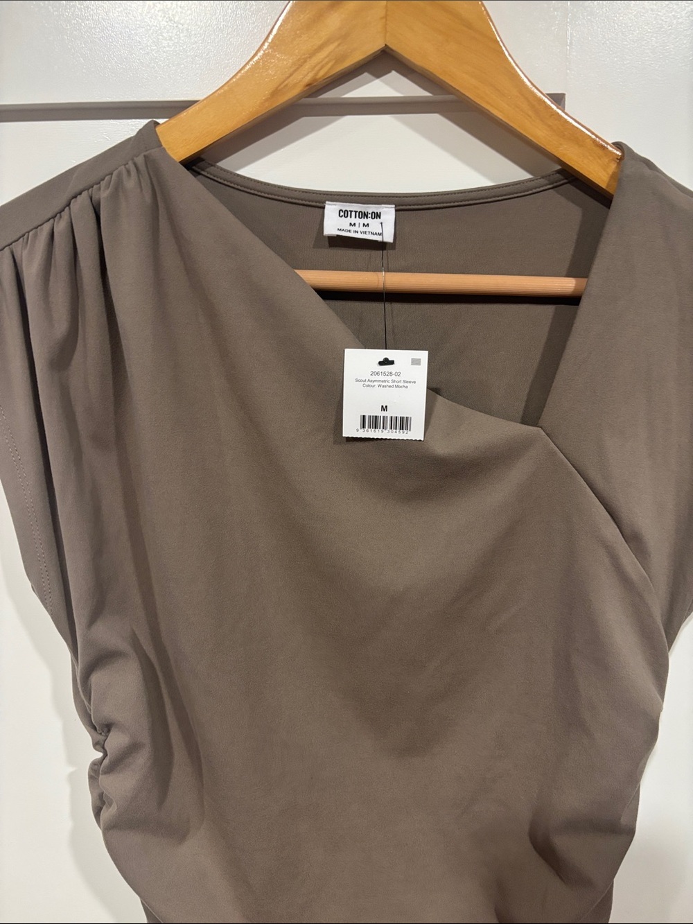 Cotton On One-Shoulder Taupe Dress